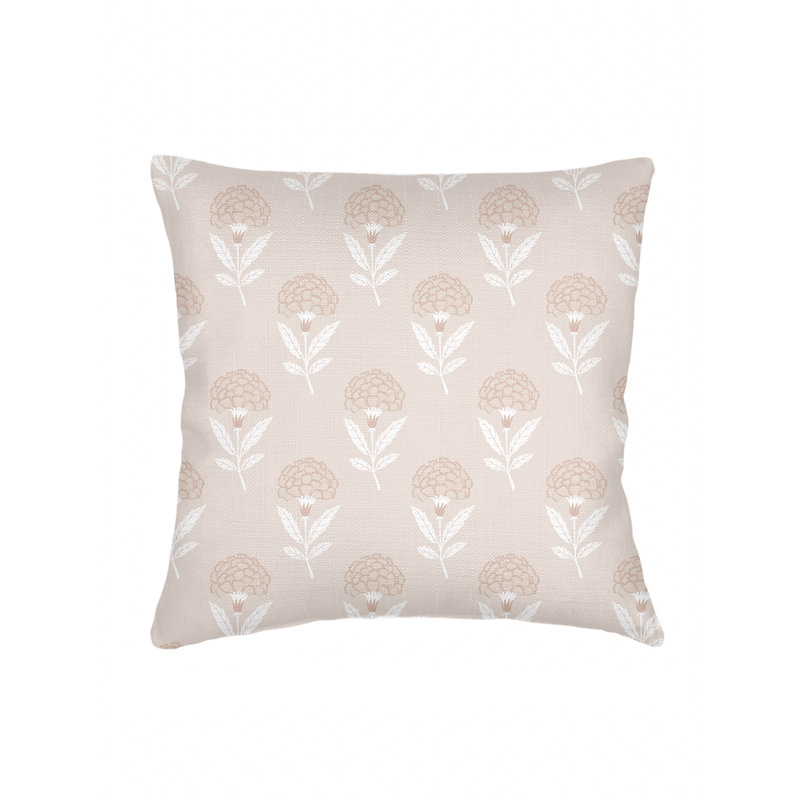 Printed Pillows Linen Pillow Cover, Beige, Square 26", Pillow Cover Only - No Insert