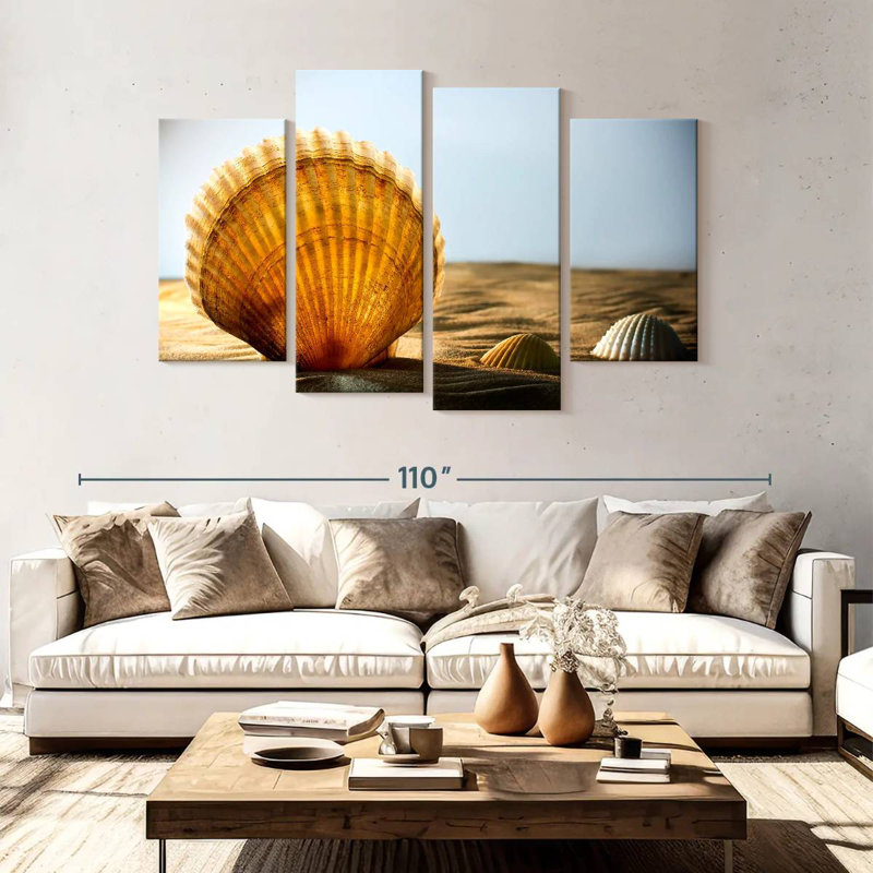 Coquillages de sable Aletra, H 54 po x l 84 po
