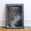 « tokyo city map », reproduction d’impression sur affiche en minuit-22633265