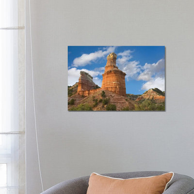 Rock Formation Called The Lighthouse, Palo Duro Canyon State Park, Texas by Tim Fitzharris - Wrapped Canvas Print