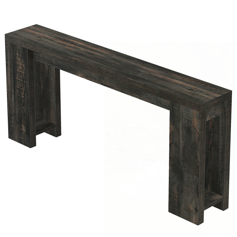 Farmhouse Console Table, Black