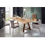Rita Oak Rectangular Wood Top Dining Table with Steel Base-197393065-197393066