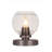 Jenne Accent Lamp Shown In Graphite Finish With 6" Clear Ribbed Glass