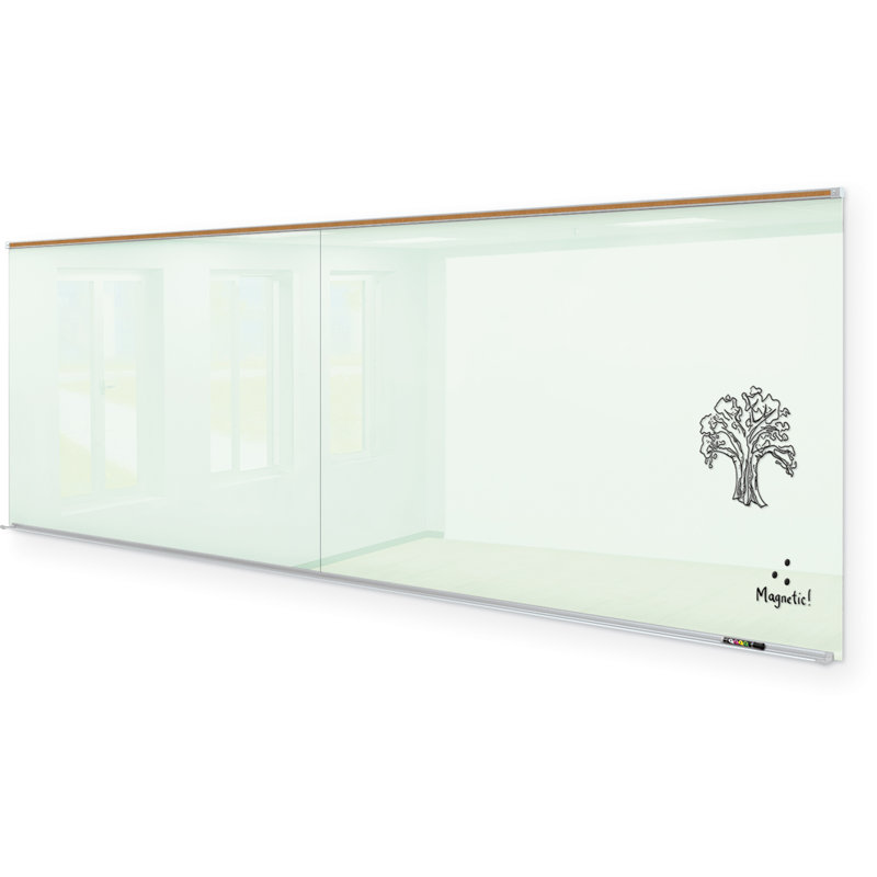 Panneau de verre mural Liso, 48 po x 144 po, Blanc