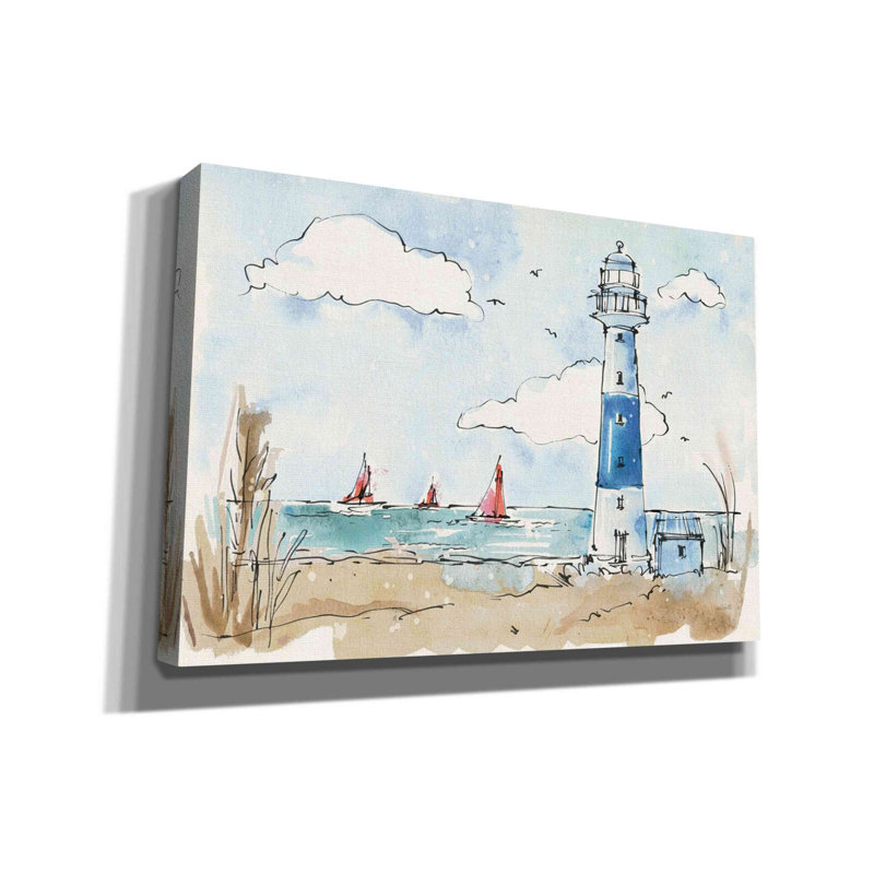 «Coastal Life II» par Anne Tavoletti, art mural sur toile, H 18 po x l 26 po x P 0,75 po