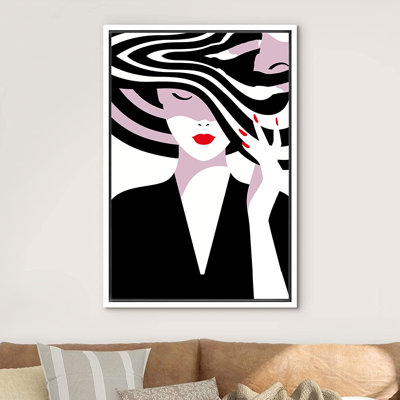 Impression sur toile, encadrée de femme élégante