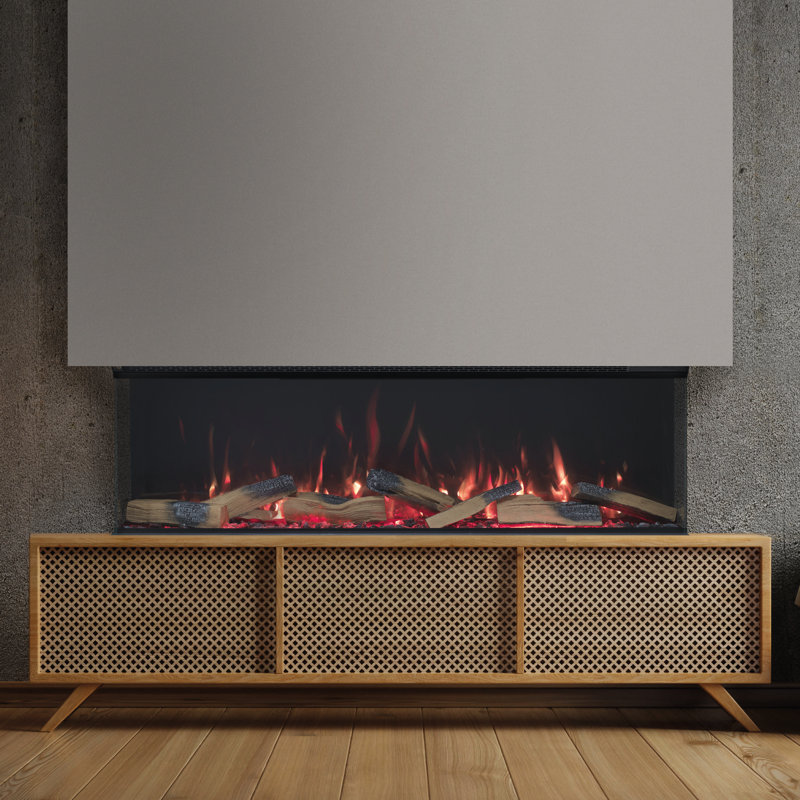 Butcher Belfry Heating Black Electric Fireplace, 54.8cm H x 130cm W x 28.1cm D