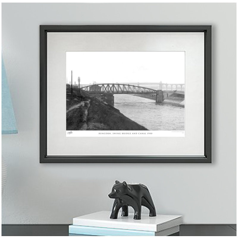 Runcorn, Swing Bridge And Canal 1900 - Single Picture Frame Print, 60cm H x 80cm W x 2.3cm D