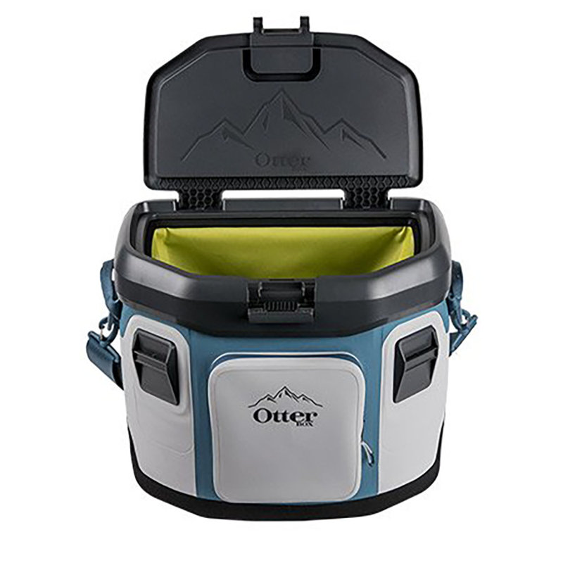 20-Quart Softside Trooper Insulated Pinic Cooler, Service for 1, Gray/Blue