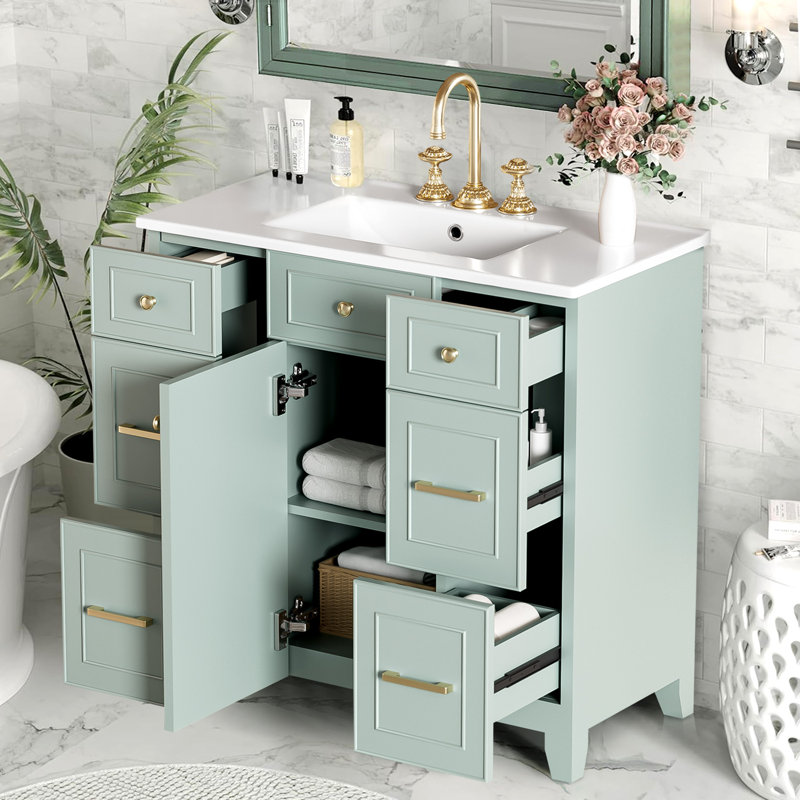 Meuble-lavabo 36 po avec lavabo en céramique
