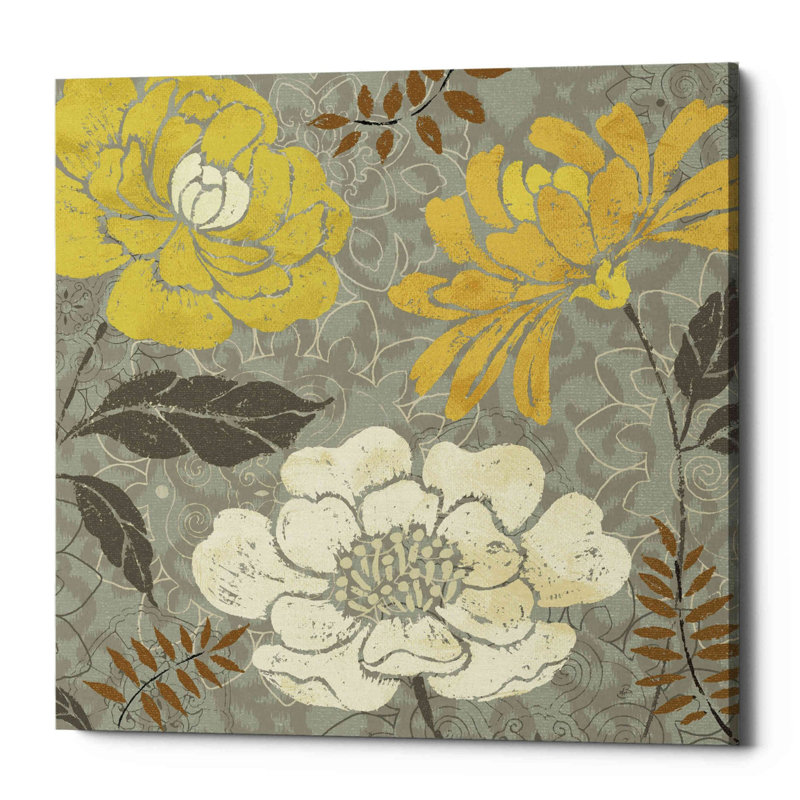 «Morning Tones Gold II» par Daphne Brissonet, art mural sur toile, L 37 po x H 37 po x P 1,5 po
