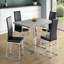 Table de salle à manger, rectangulaire, 60 po, cuisine, salle à manger, stratifié gris, métal chromé, contemporain, moderne