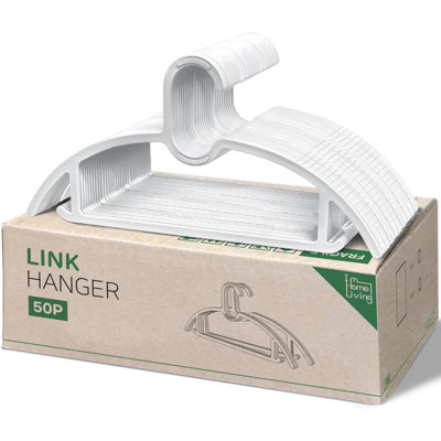 Slim Link Hangers 50 Pack With Connector Hooks