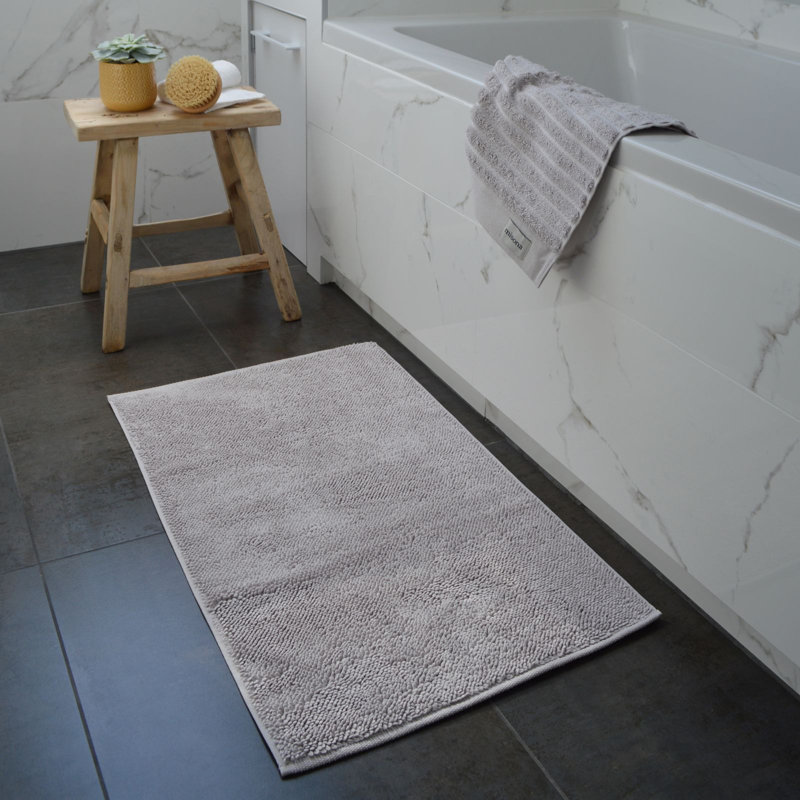 Luxe 100% Organic Cotton Bath Mat, Grey
