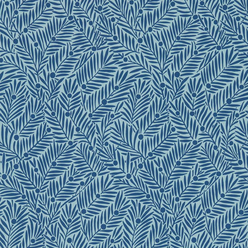 Bedford Park Yew & Aril Wallpaper, Indigo