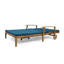 Chaise de patio - entièrement réglable, profitez du soleil double pour l'eau de la terrasse de la piscine, en bois
