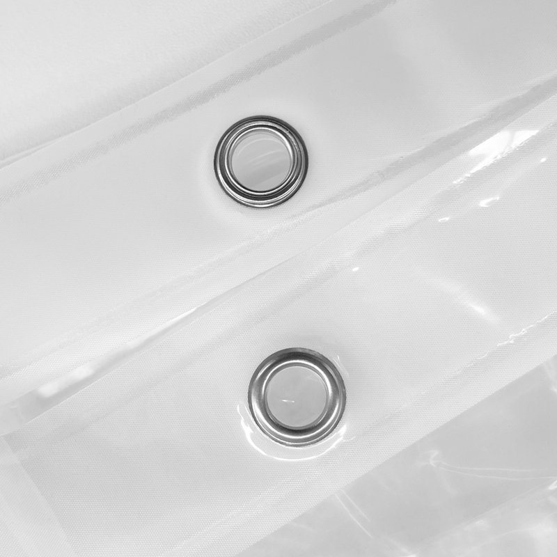 Adriaan Waterproof PEVA Shower Curtain Liner with Weighted Hem, 72"H x 36"W, Clear
