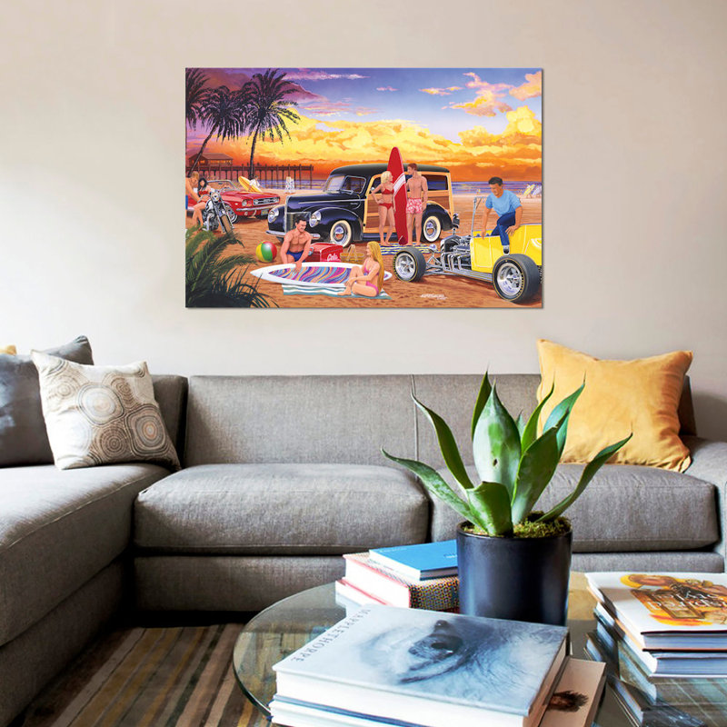 «Woody Beach» par Bruce Kaiser, impression sur toile tendue, H 40 po x l 60 po x P 1,5 po, Toile tendue