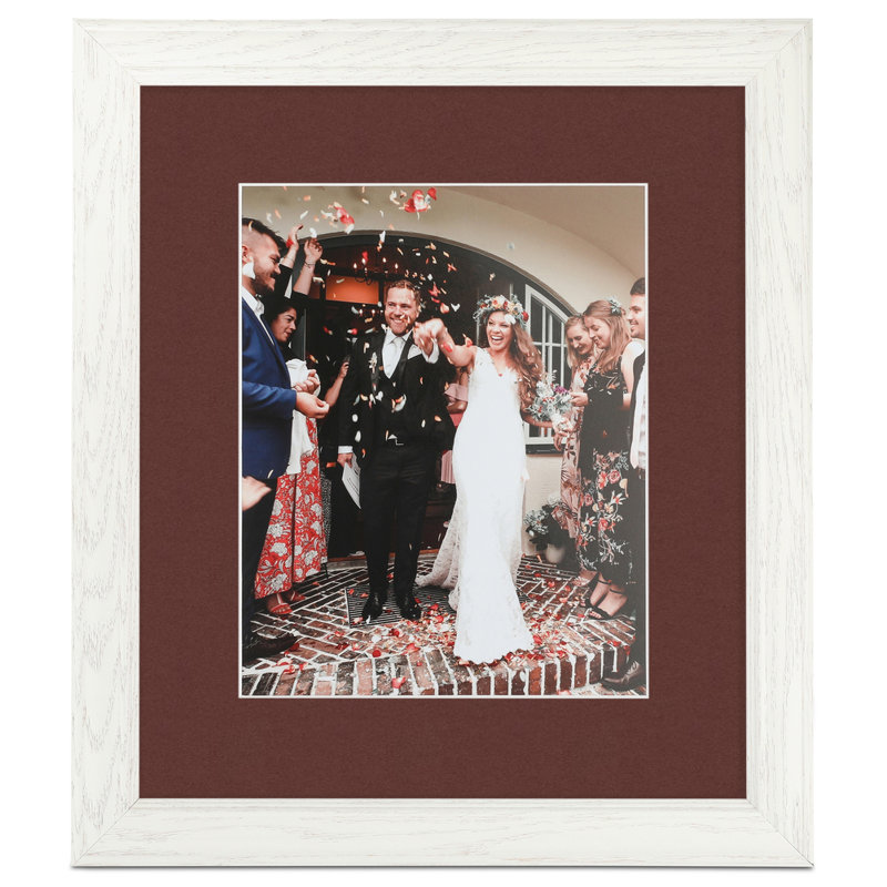 Cadre pour photo simple 13 po x 19 po en bois mat, Marron