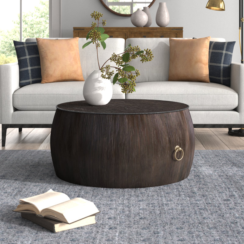 Table basse Almus, Marron foncé