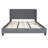 Aluino Tufted Upholstered Platform Bed w/ Accent Nail Trimmed Extended Sides-678480896-678480898