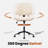 Home Office Chair No Arms with Wheels, Adjustable Height Small Desk Chair-118665610