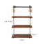 Kayli 4 Piece Solid Wood Floating Shelf with Adjustable Shelves