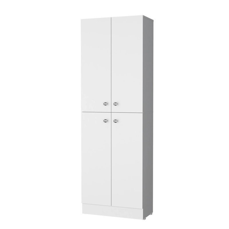 Garde-manger blanc, 4 portes, tablettes cachées