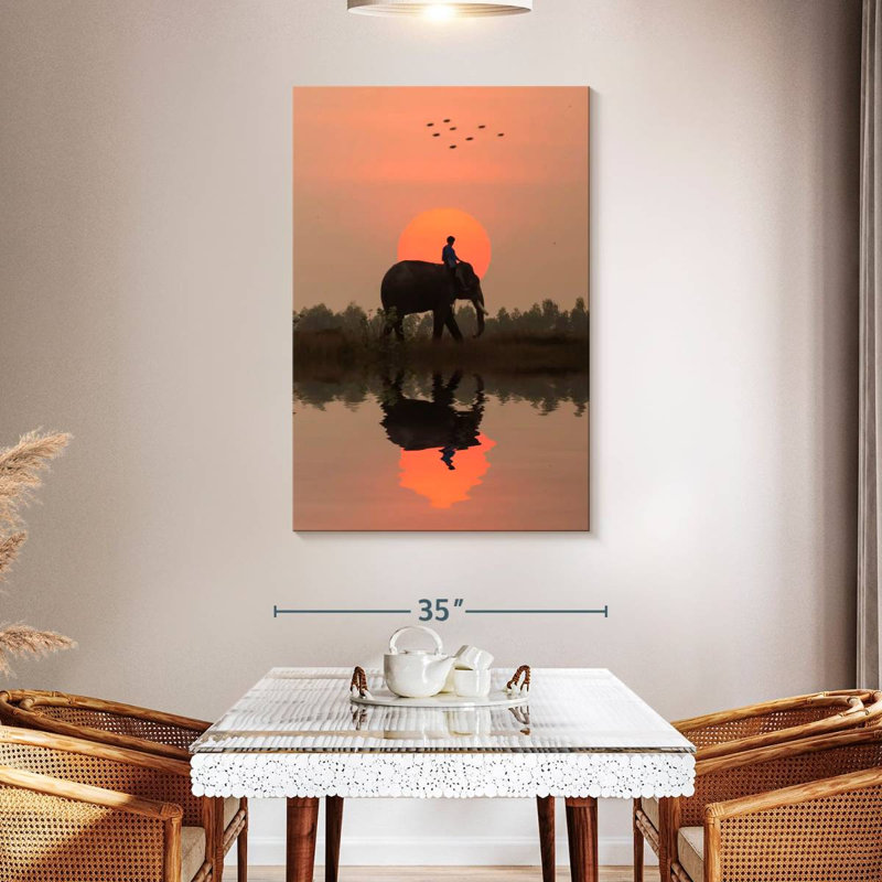 Brampt Elephant Rider, 48" H x 32" W