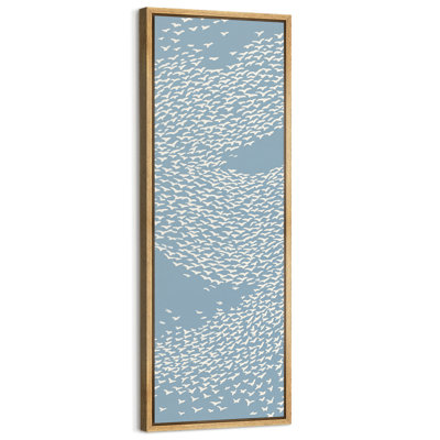 Minimalist Flying Bird Flock Sky Pattern Wall Decor Extra Large Pictures Framed Canvas Print Wall Art
