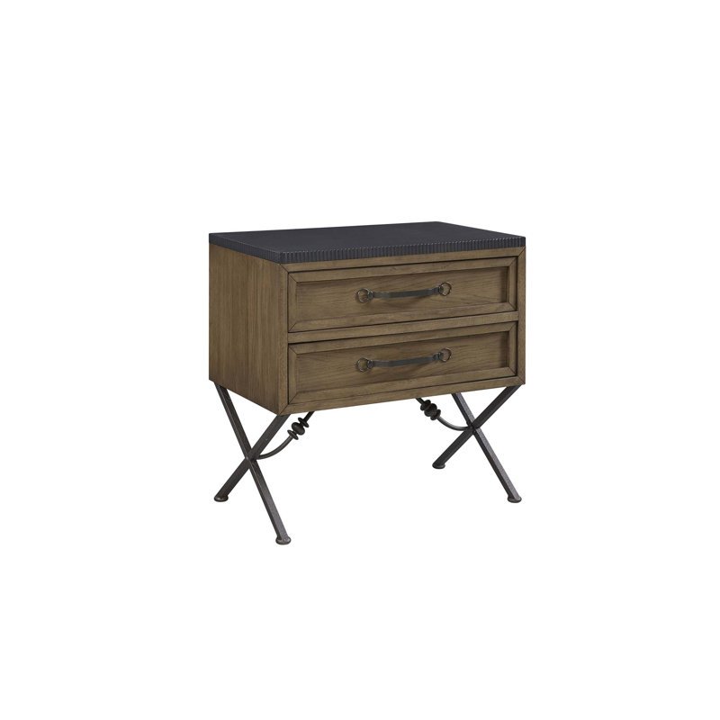 2 Drawer Nightstand - Almond