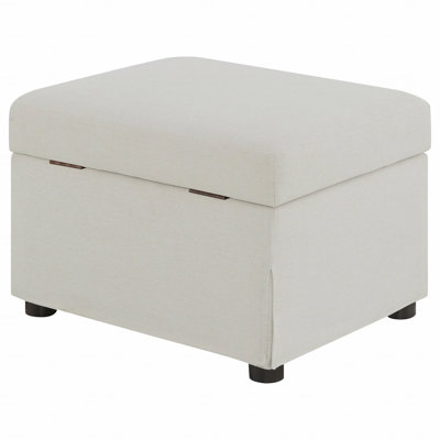 Lift Top Storage Ottoman, Fabric Upholstered