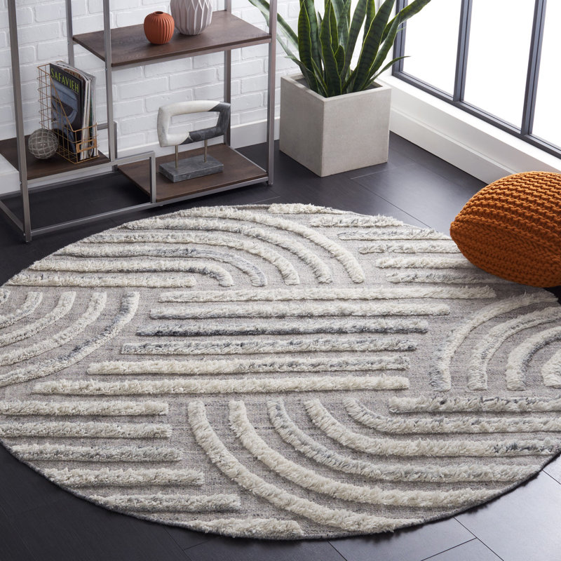 Seri Abstract Indoor Rug, Round 6'