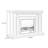 Beige Solid Wood Electric Fireplace