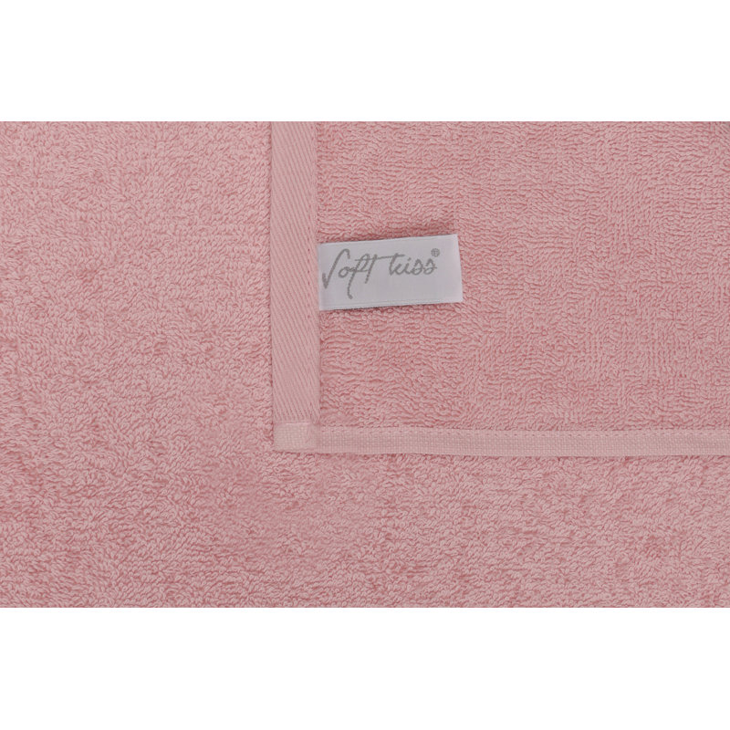 Ensemble de serviettes de bain 100% coton 2 pièces Siglinde, Rose