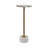Accent Table Stone Agate and Marble Top Iron Base Finish for Living Room Bedroom Office - 24" White & Gold