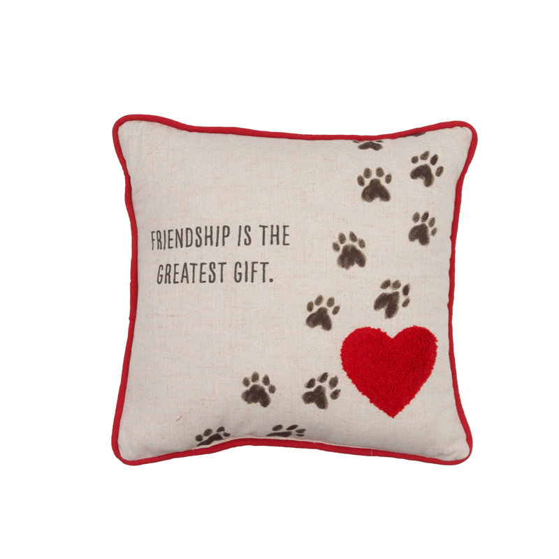 Coussin décoratif à passepoil réversible 14 pi x 14 po Forever Pets