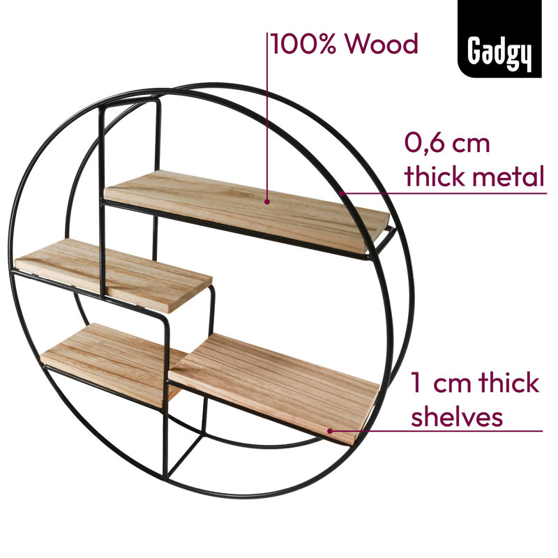 Chacra 4 Piece Circle Floating Shelf