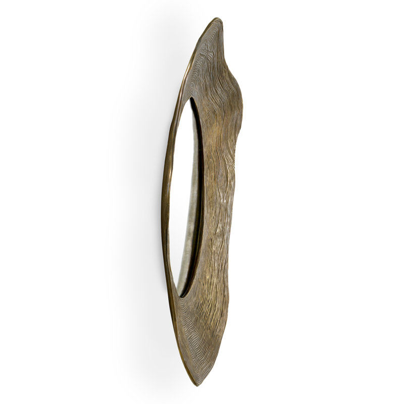 Pavona Novelty Metal Mirror, Vintage Brass