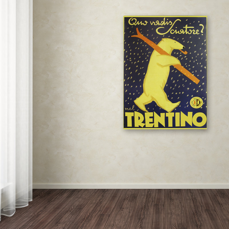 « trente », affiche rétro sur toile tendue, H 19 po x l 14 po