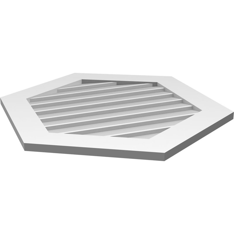 Ventilé vertical à pignon vertical 7/12 po, H 34 po x l 28 po x P 1 po