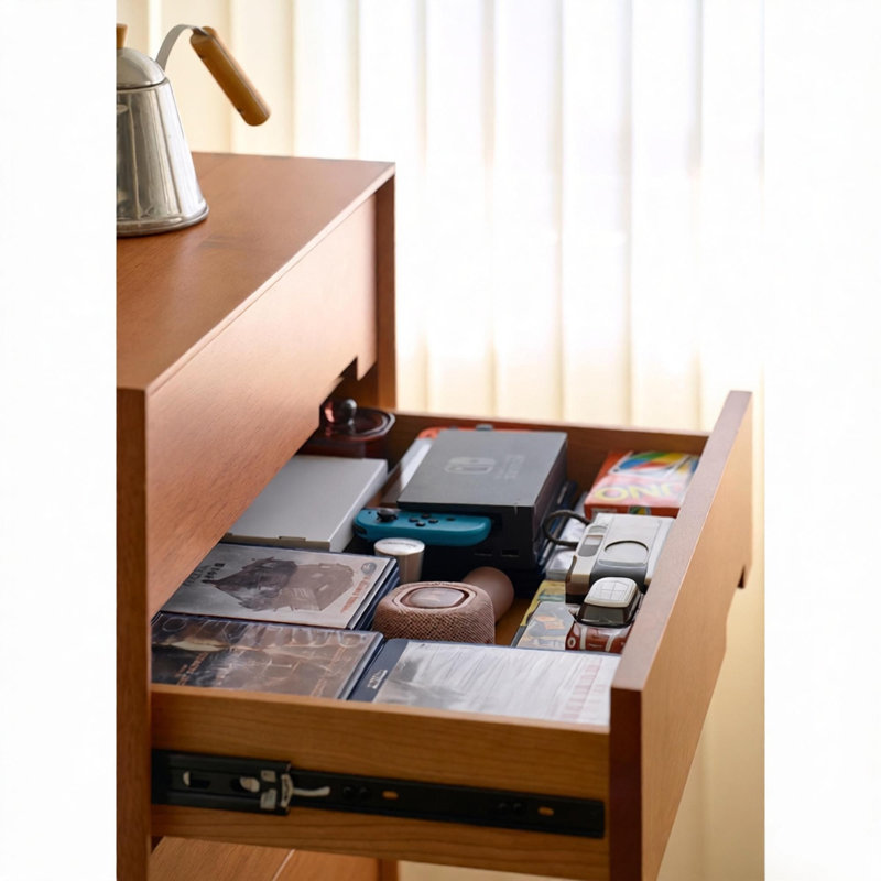 Commode décorative encastrée à poignée et mortaise intégrée