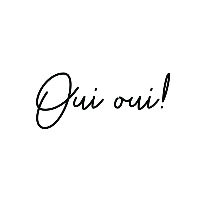 Oui Oui - Wrapped Canvas Print, 122cm H x 122cm W x 3.8cm D