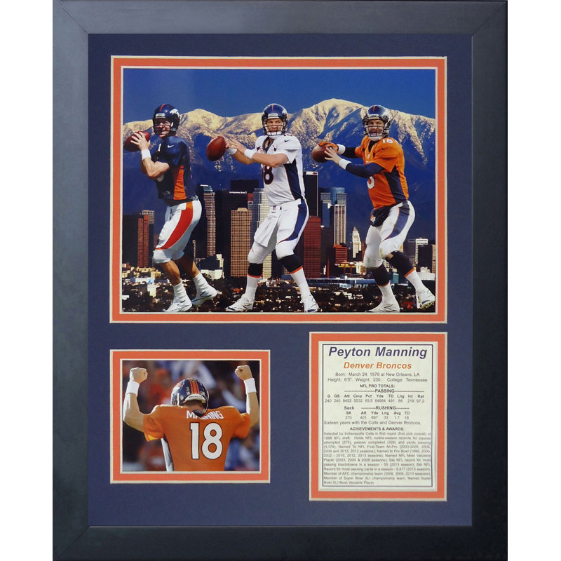 Memorabili encadrée broncos l’peyton pour l’équipage denver
