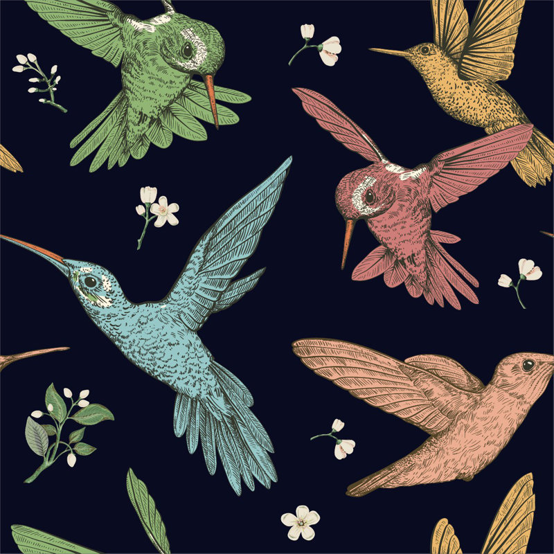 Hummingbird Wallpaper Tile
