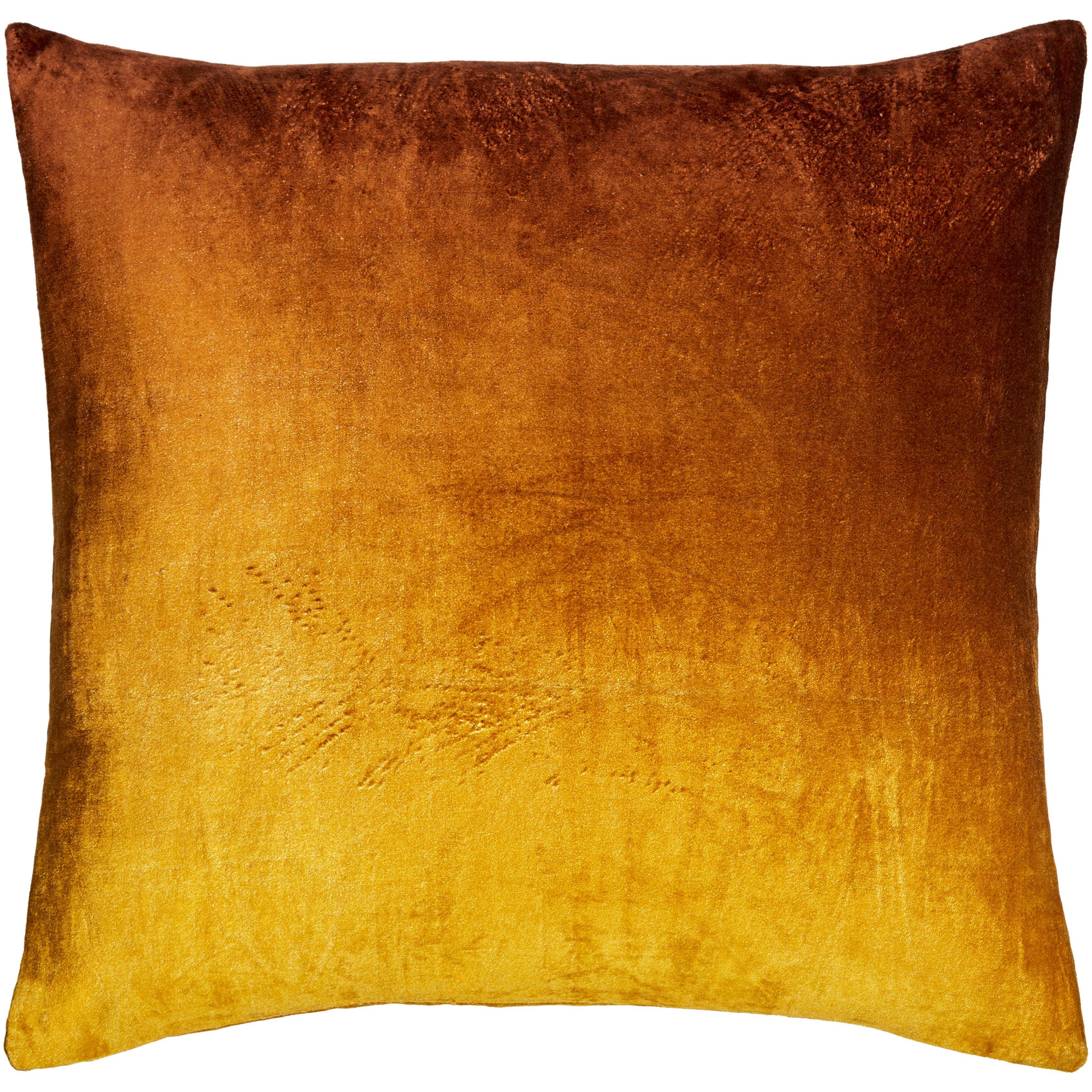 Theodosia 100% Viscose Throw Pillow, 22" x 22", Pillow Cover Only - No Insert, Mustard