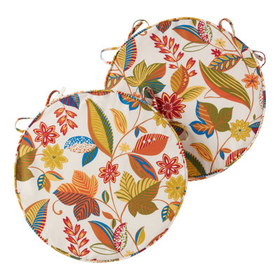 Outdoor Round Dining Chair Seat Pad by Lark Manor