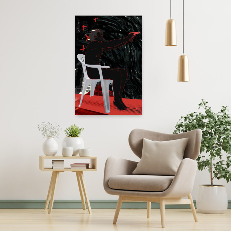 Art contemporain, art contemporain abstrait, H 36 po x l 24 po