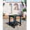 Table d'appoint 18 po en PEHD pour l'extérieur Adirondack - Table de bout pour patio à 2 niveaux résistante aux intempéries - Table d'appoint carrée toutes saisons pour terrasse, porche, bord de piscine et arrière-cour