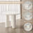 39.37" Modern Round Cream White Dining Table Set with 4 Chairs for Kitchen, Bar, Living Room, Small Space-765090260-765090280